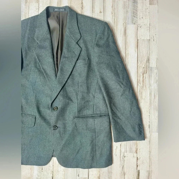 Pierre Balmain Wool Alpaca Blazer Jacket Green Size 39S - Picture 2 of 11